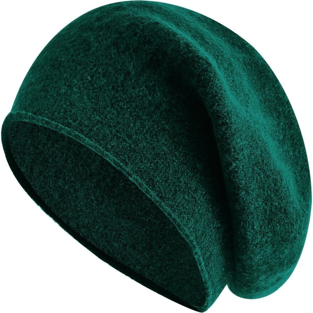Unisex Forest Wool Knit Warm Winter Pull-On Classic Baggy Slouchy Beanie Cap